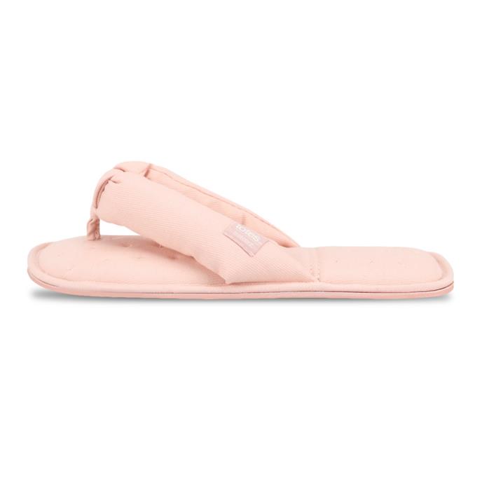 Isotoner® Ladies Woven Toe Post Slipper Pink Extra Image 3